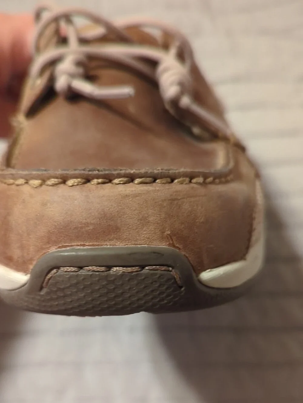 Dunham Brown Leather Men's Boat Shoes with Light Brown Laces